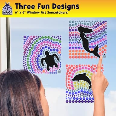 SUNGEMMERS Gem Window Art Suncatcher Kit for Kids 6-8 9 10 11 12 - Birthday Gifts for 7 Year Old Girl, Fun Diamond Art Summer Mermaid Gifts for Girls - Arts & Crafts for Kids, Toys for Ages 5-7 - Image 3