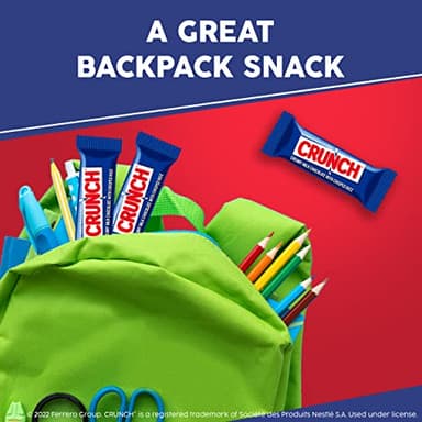 CRUNCH, Bulk 18 Pack, Milk Chocolate and Crisped Rice, Share Size Individually Wrapped Candy Bars, 2.75 oz Each - Image 5