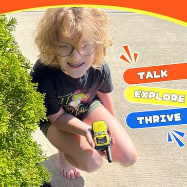 Wishouse Walkie Talkies for Kids Rechargeable 4 Pack,Walky Talky for Adults 2 Way Radio with 2 USB Chargers 12000mAh Battery,Camping Games Toy Birthday Halloween Xmas Gift for Children Family - Image 8