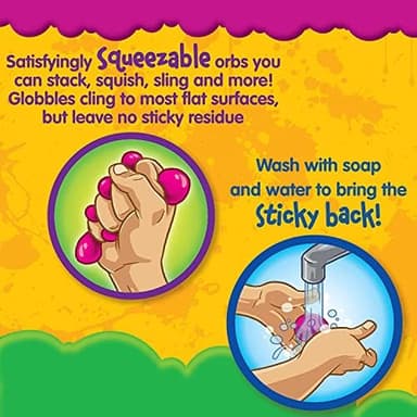 Crayola Globbles Squish Toys (16ct), Christmas Stocking Stuffers & White Elephant Gifts, Sticky Stress Ball for Adults & Kids, Squishy Balls, Calming Sensory Toys for Stress Relief - Image 5