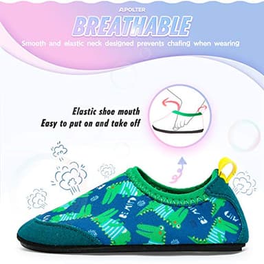 Apolter Baby Boys and Girls Swim Water Shoes Barefoot Aqua Socks Non-Slip for Beach Pool Toddler Kids - Image 6
