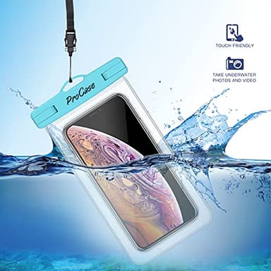 ProCase 4 Pack Waterproof Phone Pouch Dry Bag Underwater Case for iPhone 16 15 14 13 12 11 Pro Plus Max Mini Xs XR X 8 7, Galaxy S23 S22 S21 Ultra Note up to 7" -Blue Green Pink Yellow - Image 6