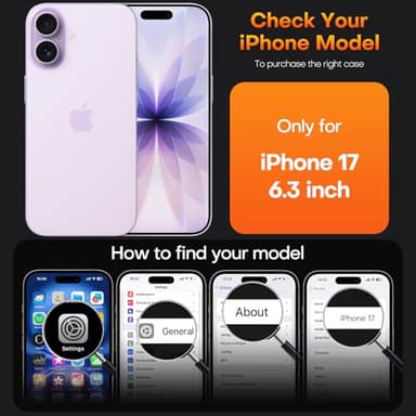 TAURI for iPhone 17 Case, Anti-Yellowing with Screen Protector, Military-Grade Protection Shockproof Slim Phone Case for iPhone 17, Clear - Image 6