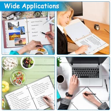 Binder Dividers for 3 Ring Binder, 1/5 Cut Tabs, Letter Size, Blank Write On Page Dividers with 5 Big Tabs for School Office Home, 4 Sets, 20 Dividers, White - Image 7