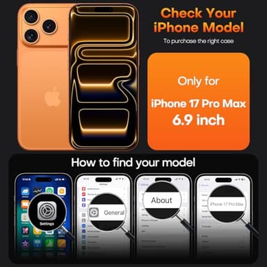 TAURI for iPhone 17 Pro Max Case, Full Camera Protection with Screen Protector, Anti-Yellowing Military-Grade Protection Shockproof Slim Phone Case for iPhone 17 ProMax, Clear - Image 7