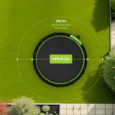 JumpFlex Trampoline with Basketball Hoop - Hero 12FT 14FT 15FT Round Outdoor Backyard Trampoline ASTM Approved with Net Safety Enclosure & Ladder Playset with Fast Assembly - Image 5