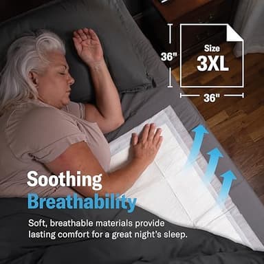 Chucks® MAX Hospital Bed Pads Disposable Adult 36 x 36 Breathable Incontinence Pads - XXX-Large Pee Pads for Adults - Heavy Duty 10X Absorbency Underpads - 400 Lbs. Patient Repositioning [20 Count - Image 8
