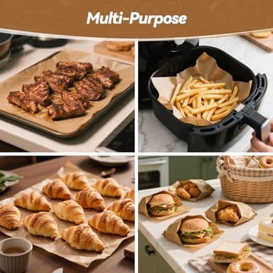 360 Count 12"x 16" Heavy Duty Parchment Paper Sheets for Baking, No-Stick & No-Leak Unbleached Baking Paper, Pre-cut Half Parchment Paper Sheets for Oven, Air Fryer, Microwave - Image 7