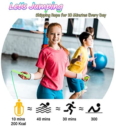 Jump Rope for Kids, 6 Pack Length Adjustable Lightweight Kids Skipping Rope for Children, Students, Boys and Girls Outdoor Sports, Fitness Exercise, Keeping Fit, Workout - Image 2