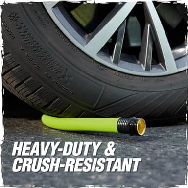 Rugged Rhino Heavy Duty Flexible Light Weight Garden Hose, 25ft x 5/8in, 4 Layer Leakproof Outdoor Gardening Tools, Watering Supplies, Powerful Water Pressure for Lawn, Flowers, Green Black - Image 6