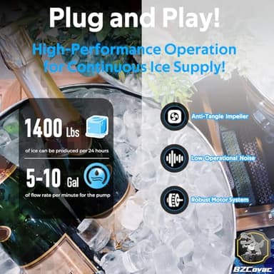 S-0730 Water Pump for Hoshizaki, Ice Machine Motor Pump Assembly with Cable and Plug Service Kit - Image 3