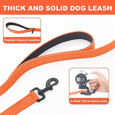 LynxKing Heavy Duty Dog Leash - 6ft Reflective Safety Walking Lead With 2 Padded Handles for Small to Large Dogs - Image 6