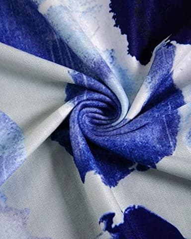 STYLEWORD Women's Summer Fashion 2025 Sundresses Beach Casual Wedding Guest Maxi Long Blue Tie Dye Spring Dresses Trendy(Floral09,XL) - Image 7