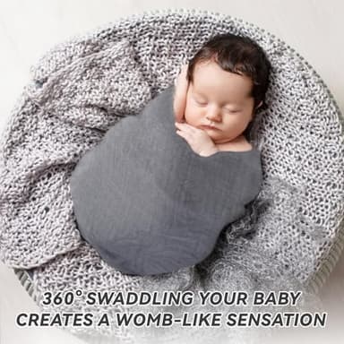 Muslin Swaddle Blankets, 3 Pack Nursery Wrap Receiving Blankets for Baby Boys and Girls, Soft Breathable Gift for Newborn - Image 6