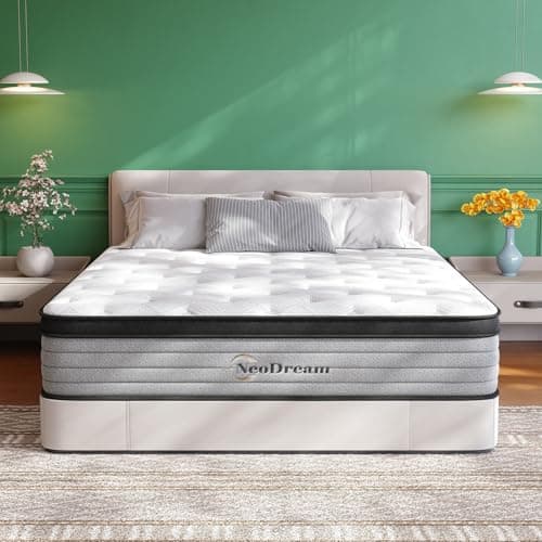 NeoDream Queen Mattress, 12 Inch Hybrid Matress with Memory Foam & Individual Pocket Springs, Queen Size Mattress in a Box, Medium Firm Feel, Pressure Relief, Edge Support, Motion Isolation - Image 1