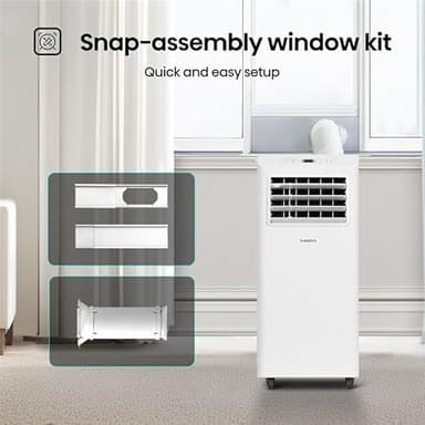 Mora Mora by Hisense 6,000 BTU (DOE), 8,800 BTU (ASHRAE), Portable Air Conditioner, 3 Operating Modes (Cool, Dry, Fan), Cools up to 250 SF, Remote Control and Window Vent Installation Kit Included - Image 7