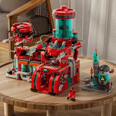 Space Fire Station Builidng Set Compatible with Major Brand City Fire Station, Firefighter Gifts, Difficult Toys for 14 Year Old Boys and Up(919pcs) - Image 6