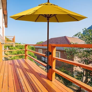 Wdwlbsm 2PCS Patio Umbrella Holder Heavy Duty Outdoor Umbrella Stand Patio Umbrella Holder clamp ,Adjustable Patio Umbrella clamp Railing for Deck Railing,Fences,Docks,Courtyard Balcony, Patios - Image 5