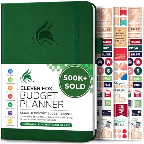 Clever Fox Budget Planner - Expense Tracker Notebook. Monthly Budgeting Organizer, Finance Logbook & Accounts Book, Bill Tracker, A5 (Dark Green) - Image 1