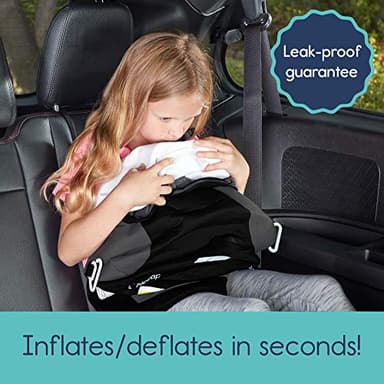 Hiccapop UberBoost Inflatable Booster Car Seat | Blow up Narrow Backless Booster Car Seat for Travel | Portable Booster Seat for Toddlers, Kids, Child | Black/Gray - Image 6