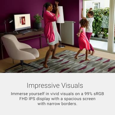 Dell 24 All-in-One Desktop ec24250-23.8-inch FHD Display, Intel Core 3 Processor 100U, Intel Graphics, 8GB DDR5 RAM, 512GB SSD, Windows 11 Home, Onsite Service+6 Months Retail Migrate - White - Image 2