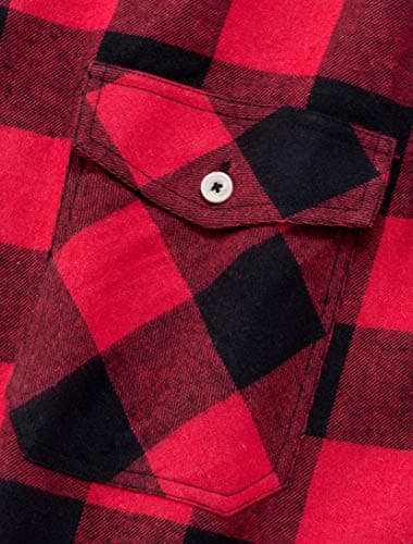 Alimens & Gentle Men's Button Down Regular Fit Long Sleeve Plaid Flannel Casual Shirts - Image 3