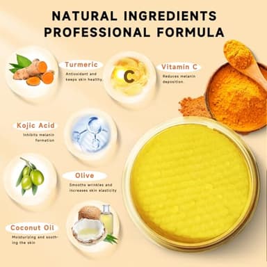 Pumkot Turmeric Kojic Acid Cleansing Pads, Turmeric Face Scrub Pads Enriched with Kojic Acid, 60PCS - Image 8