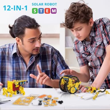 AESGOGO STEM Projects for Kids Ages 8-12, Solar Robot Science Building Kits, Birthday Gifts for 8 9 10 11 12-16 Year Old Boys Girls Teens, Robotics Powered by Sun or Battery(Not Include). - Image 3