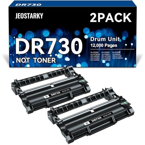 Jeostarky Compatible DR730 Drum Unit (NOT Toner) Replacement for Brother DR730 DR 730 for MFC-L2710DW MFC-L2750DW HL-L2350DW HL-L2395DW HL-L2370DW HL-L2390DW HL-L2379DW DCP-L2550DW Printer (2 Drum) - Image 1
