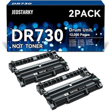 Jeostarky Compatible DR730 Drum Unit (NOT Toner) Replacement for Brother DR730 DR 730 for MFC-L2710DW MFC-L2750DW HL-L2350DW HL-L2395DW HL-L2370DW HL-L2390DW HL-L2379DW DCP-L2550DW Printer (2 Drum) - Image 1
