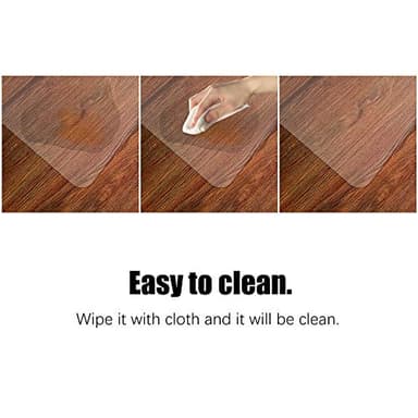 Azadx Chair Mat for Hardwood Floor 36" x 48" Office Chair Mat for Hardwood Floors 2mm PVC Slip Resistant Heavy Duty Floor Protector Computer&Desk Chair Mats for Rolling Chairs - Image 6
