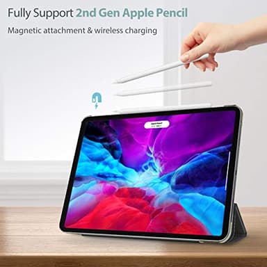 ProCase Smart Case for iPad Pro 12.9 2022/2021/2020/2018, Slim Stand Hard Back Shell Smart Cover for iPad Pro 12.9" 6th Gen/5th Gen/4th Gen/3rd Gen -Black - Image 2