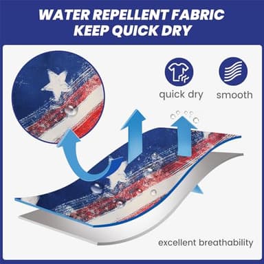 maamgic Mens Swim Trunks 5" with Mesh Lining Quick Dry Bathing Suits for Men Swim Shorts Swimwear X-Small American Flag - Image 3