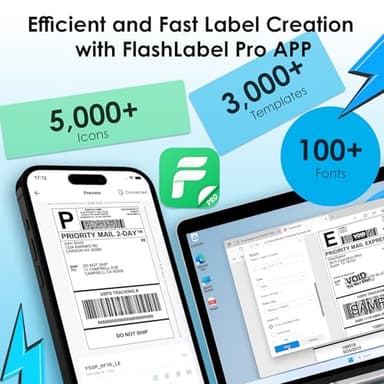 KNAON Bluetooth Thermal Shipping Label Printer, 4x6 Portable Thermal Address Label Printer for Small Business, Compatible with iPhone,Android,Windows,Mac,Chromebook –Works with Ebay Shopify USPS&More - Image 5