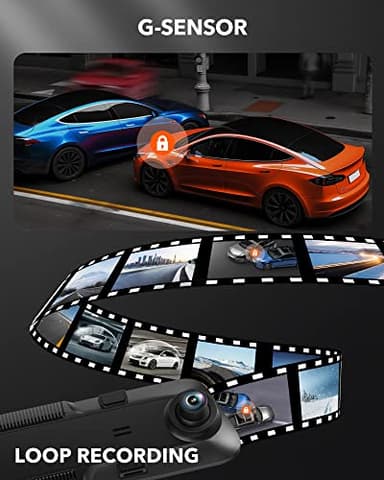 WOLFBOX G840H 12'' Mirror Dash Cam with ADAS and BSD, 2.5K Rear View Mirror Camera Front and Rear, 5.8GHz WiFi, Voice Control, Parking Monitor, Included 32GB Card & GPS, Loop Recording - Image 8