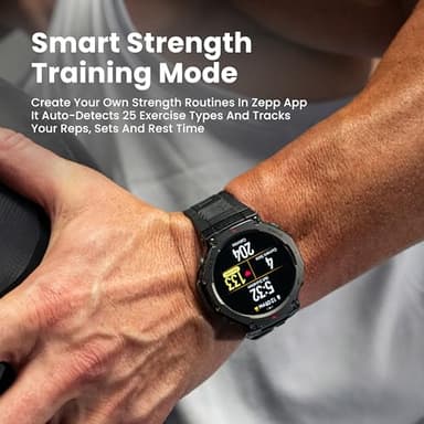 Amazfit T-Rex 3 Rugged Military Smart Watch 48mm, GPS (with Privacy), Offline Maps, Long Battery Life,328 Feet Water-Resistant, 170 Fitness/Sport Modes, AI, Voice Control, for Android or iPhone, Gray - Image 4