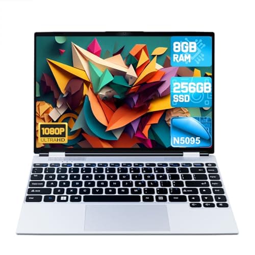 ANPCOWER 2025 Latest 14'' Laptop Compatible with Windows 11, 8GB RAM 256GB SSD, Quad-Core Processor(2.9GHz), 1080P FHD Display, TF Card Slot, USB-C, Mini-HDMI, WiFi5, Bluetooth, Webcam, Silver - Image 1