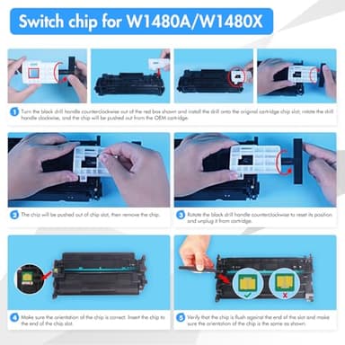 148X 148A Toner Cartridge Black High Yield Compatible Replacement for HP 148X 148A W1480X W1480A for HP Laserjet Pro 4001dw 4001dn 4001n MFP 4101fdw 4101fdn Printer Ink (2 Pack) - Image 6