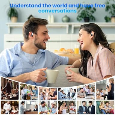 AI Translation Earbuds Real Time: OWS 3-in-1 Translator Earbuds for iOS & Android, Supporting 144 Languages with 60-Hour Battery Translator Headphones for Travel Business Meetings & Learning - Image 4