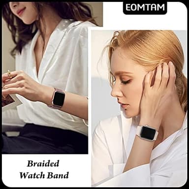 5 Pack Braided Stretchy Bands Compatible with Apple Watch Bands Women Men 38mm 40mm 41mm 42mm 44mm 45mm 46mm 49mm,Nylon Solo Loop Elastic Straps Cloth Wristbands for iWatch All Series 1-10 SE Ultra - Image 5