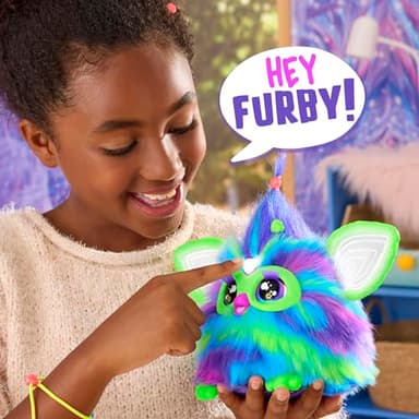 Furby Galaxy Edition, Glow in The Dark, 15 Fashion Accessories, Interactive Plush Toys for 6 Year Old Girls & Boys & Up, Voice Activated Animatronic (Amazon Exclusive) - Image 3