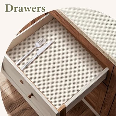 Shelf Drawer Liners for Kitchen Cabinets Non Adhesive Drawer Liner Thickened Refrigerator Liner White Quatrefoil Strong Non-Slip Paper for Tool Box, 23.6 x 236 Inches - Image 4