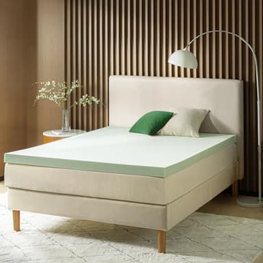 ZINUS 3 Inch Green Tea Memory Foam Mattress Topper, Smaller, More Convenient WonderBox Packaging, Pressure-Relieving Layers, CertiPUR-US Certified, Queen - Image 9