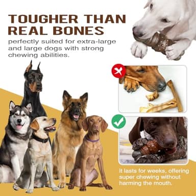 YIJISKY Ideal Chew Toy Great for Teeth Cleaning and Playtime，Dog Chew Toy for Aggressive Chewers Tough and Long-Lasting Toy for Large/Medium Dogs (Coffee) - Image 4
