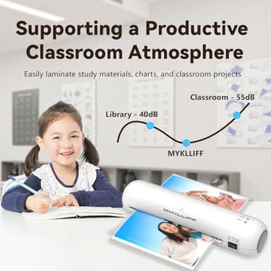 Laminator Machine 9-Inch Portable Thermal Laminater with Hot & Cold Modes, A4 Small Laminating Machine with ABS Jam-Release, 3-Min Warm-Up, 6-in-1 Photo Laminator Kit for Home Office and Class, White - Image 7