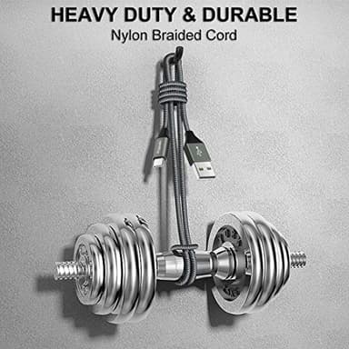 etguuds 6ft USB A to USB C Cable 3A Fast Charging, 2-Pack USB A to USB Type C Charger Cord for iPhone 16 15 Pro/Pro Max/Plus, for Samsung Galaxy S24 S23 S22 S21 S20 S10 A55 A54 Flip Note, Moto, Gray - Image 6