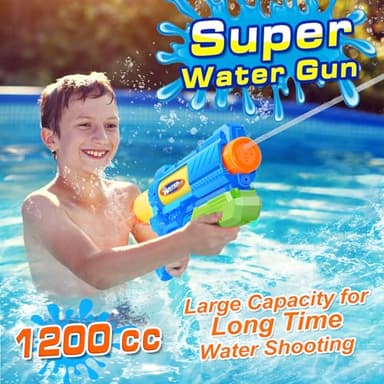 Super Water Gun for Kids Adults: 1200cc Super Water Gun Soaker 2 Pack Squirt Blasters with Impressive Range - Ideal Toys for Boys Girls Summer Outdoor Swimming Pool Beach Sand Water Fighting Fun - Image 6