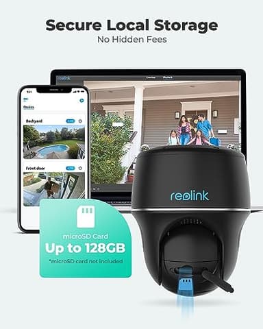 REOLINK 5MP Security Camera System Wireless Outdoor, Pan Tilt Battery Solar Cam with 2.4/5GHz Dual-Band WiFi, Smart Detection, Time Lapse, Home Hub Compatible, Argus PT + Solar Panel (Black) - Image 8