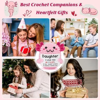 WEYON Teen Girl Gifts Trendy Stuff, Crochet Axolotl Daughter Gift for 5 6 7 8 9 10 11 12 Year Old Birthday, Christmas, Valentines, Tween Girls Trendy Stuff - Image 7