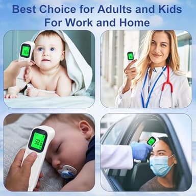 Reezbye Contactless Thermometer - Digital Forehead Thermometer for Baby, Kids and Adults,3 Color Fever Alarm, 2 in 1 Forehead & Object Mode - Image 4